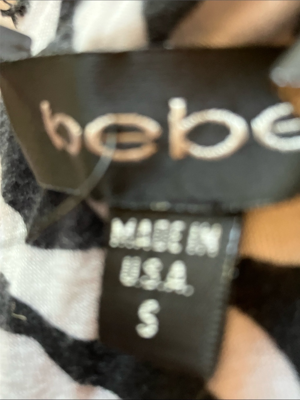 bebe Black and White Strapless Rose-Print Dress - Picture 9 of 13